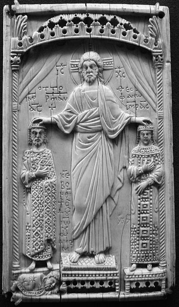 Grafika przedstawia Ottona II wraz z małżonką Teofano